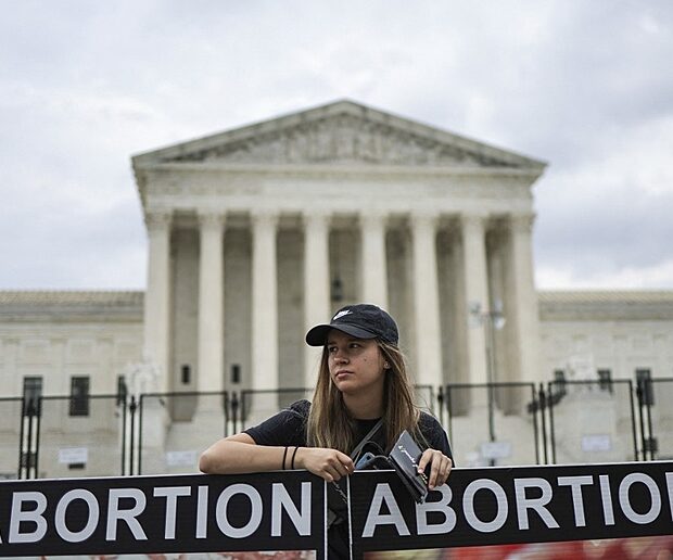 activists continue to gather outside supreme court after historic overturning of roe v. wade