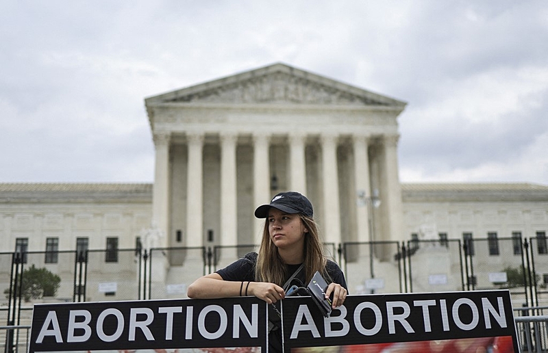 activists continue to gather outside supreme court after historic overturning of roe v. wade