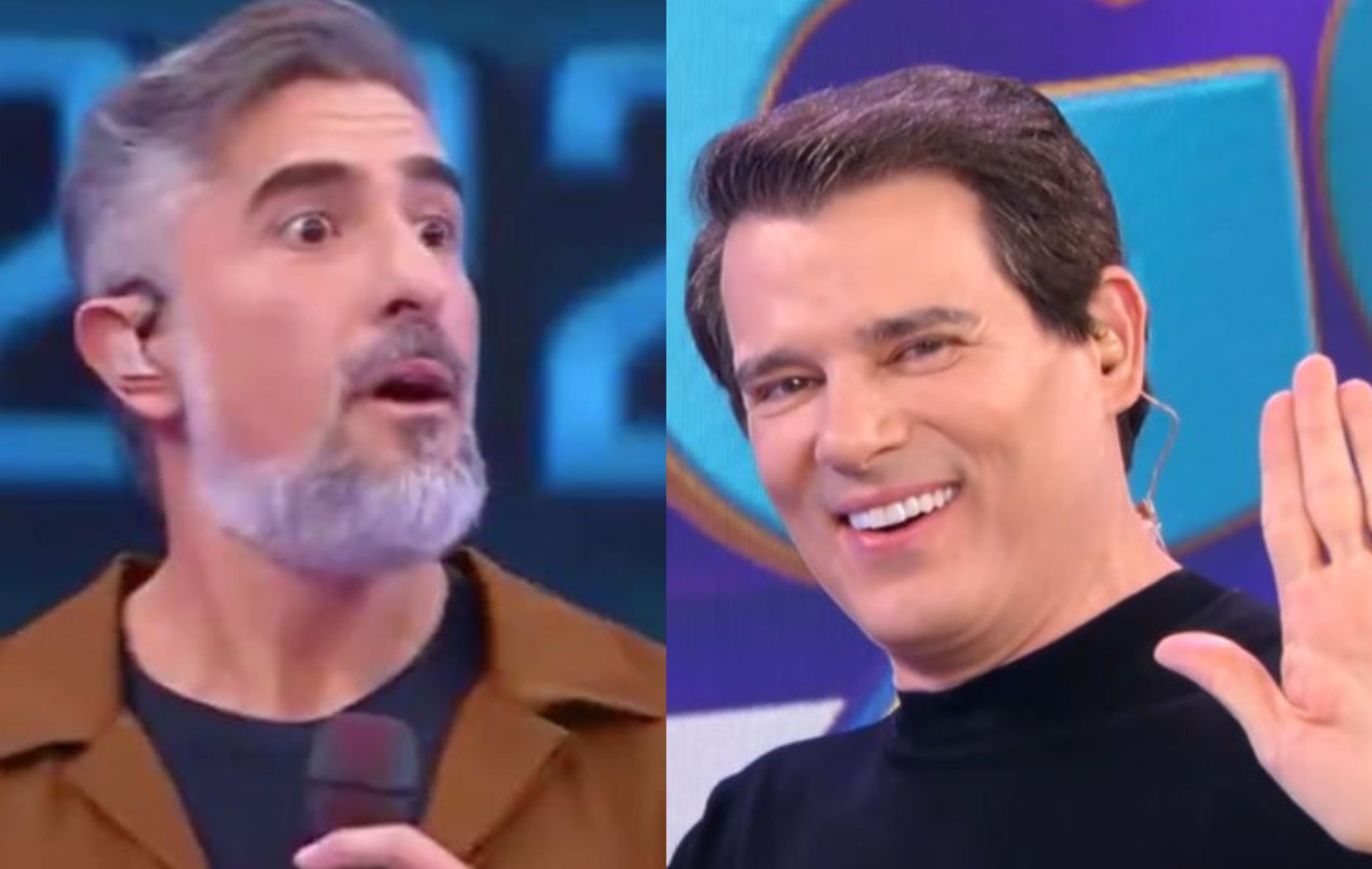 Celso Portiolli reagiu com bom humor após liderar uma pesquisa exibida no Caldeirão com Mion.