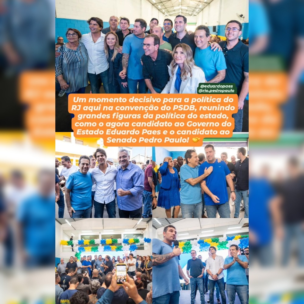 A convenção destacou propostas voltadas à gestão pública, articulação política e desenvolvimento do Rio de Janeiro.