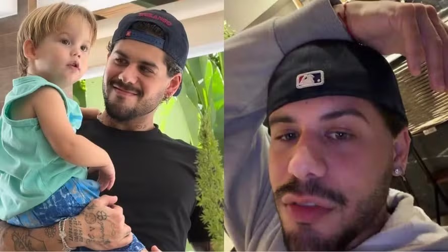 Zé Felipe se pronunciou após a repercussão de vídeo com o filho caçula