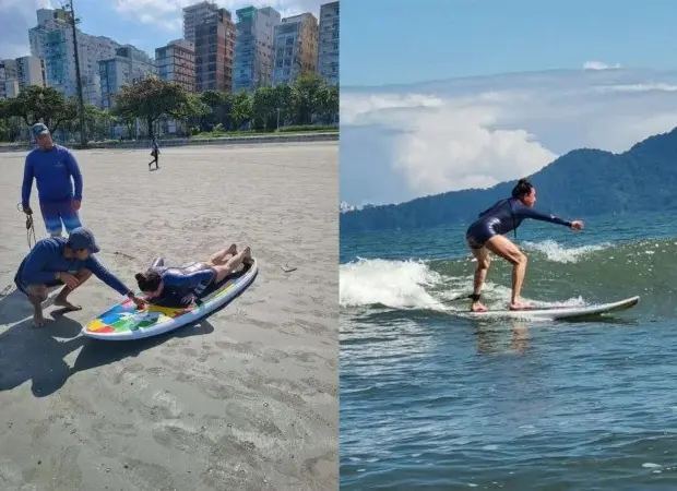 Christiane Torloni revelou que começou a aprender surfe aos 69 anos durante participação no Mais Você.