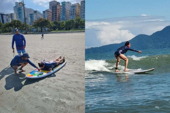 Christiane Torloni revelou que começou a aprender surfe aos 69 anos durante participação no Mais Você.