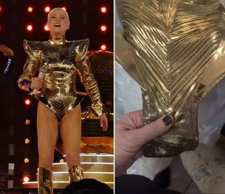 Michelly X usou uma fita métrica para rebater as críticas ao figurino de Xuxa e mostrou a largura da cava da peça.