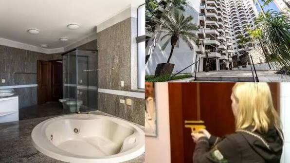 Imóvel reúne piscina privativa, sauna, lareira e terraço com churrasqueira
