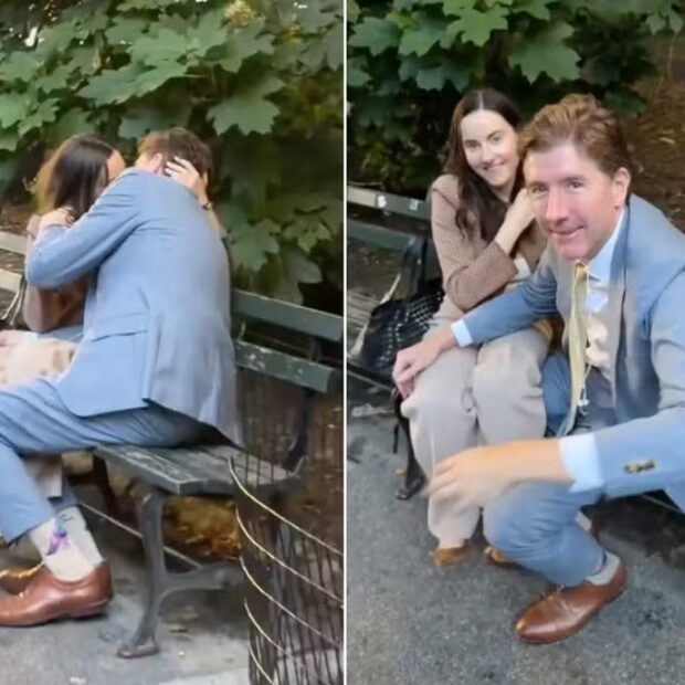 Nathaniel Cullerton foi filmado aos beijos com Kelsey Borenzweig no Central Park