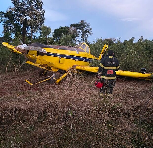 avião agrícola cai perto de avenida em mt