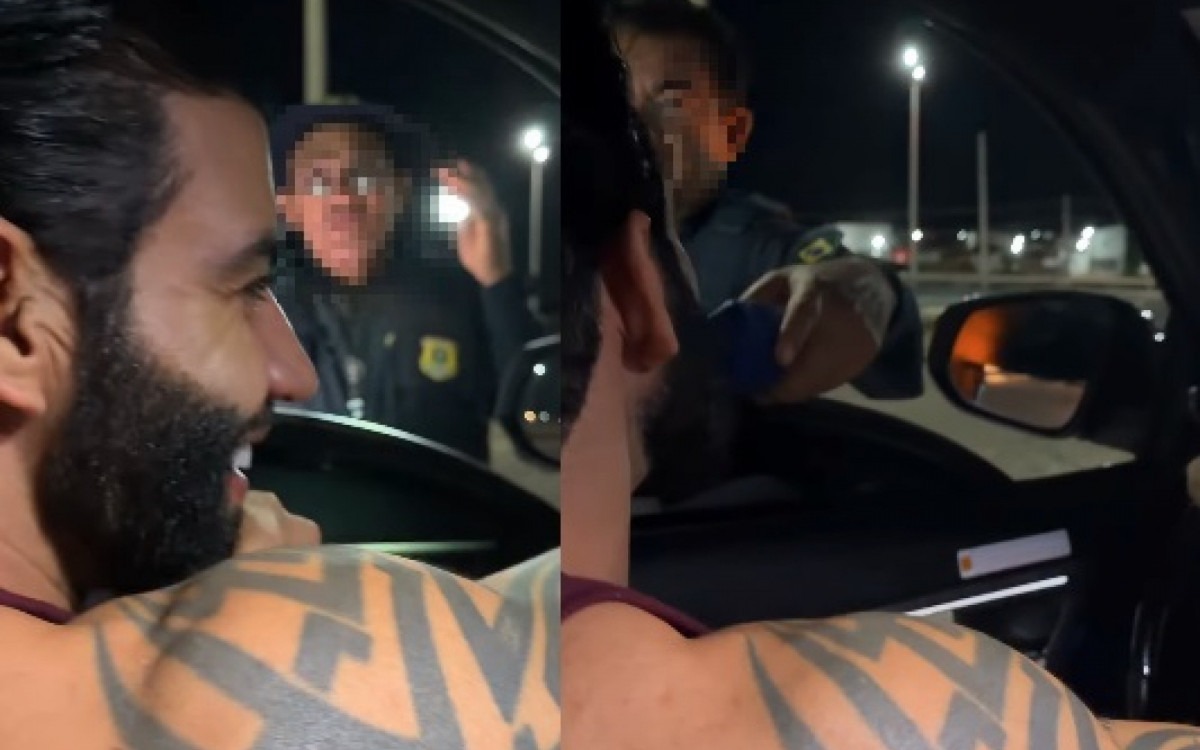 Gusttavo Lima foi parado em uma blitz da PRF, fez o teste do bafômetro e ainda virou alvo de uma pergunta inusitada de um policial.
