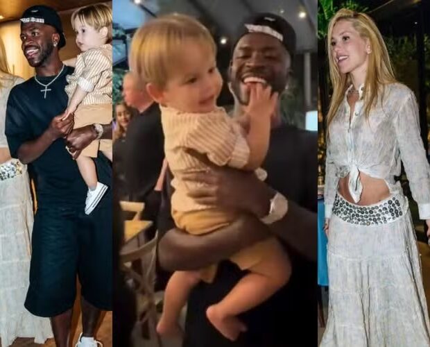 O jogador participou do aniversário do sobrinho da influenciadora ao lado dos filhos dela