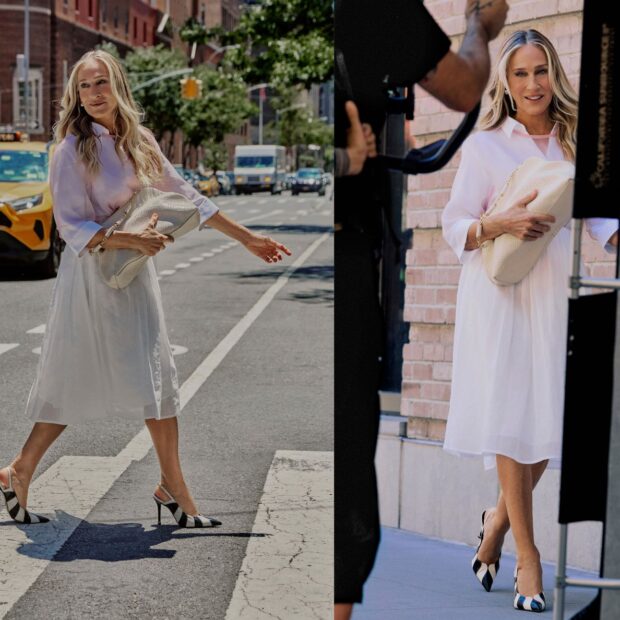 Os bastidores da nova campanha da Arezzo com Sarah Jessica Parker foram revelados e aumentaram a expectativa para a estreia da microssérie em agosto - Créditos: Luiza Ferraz
