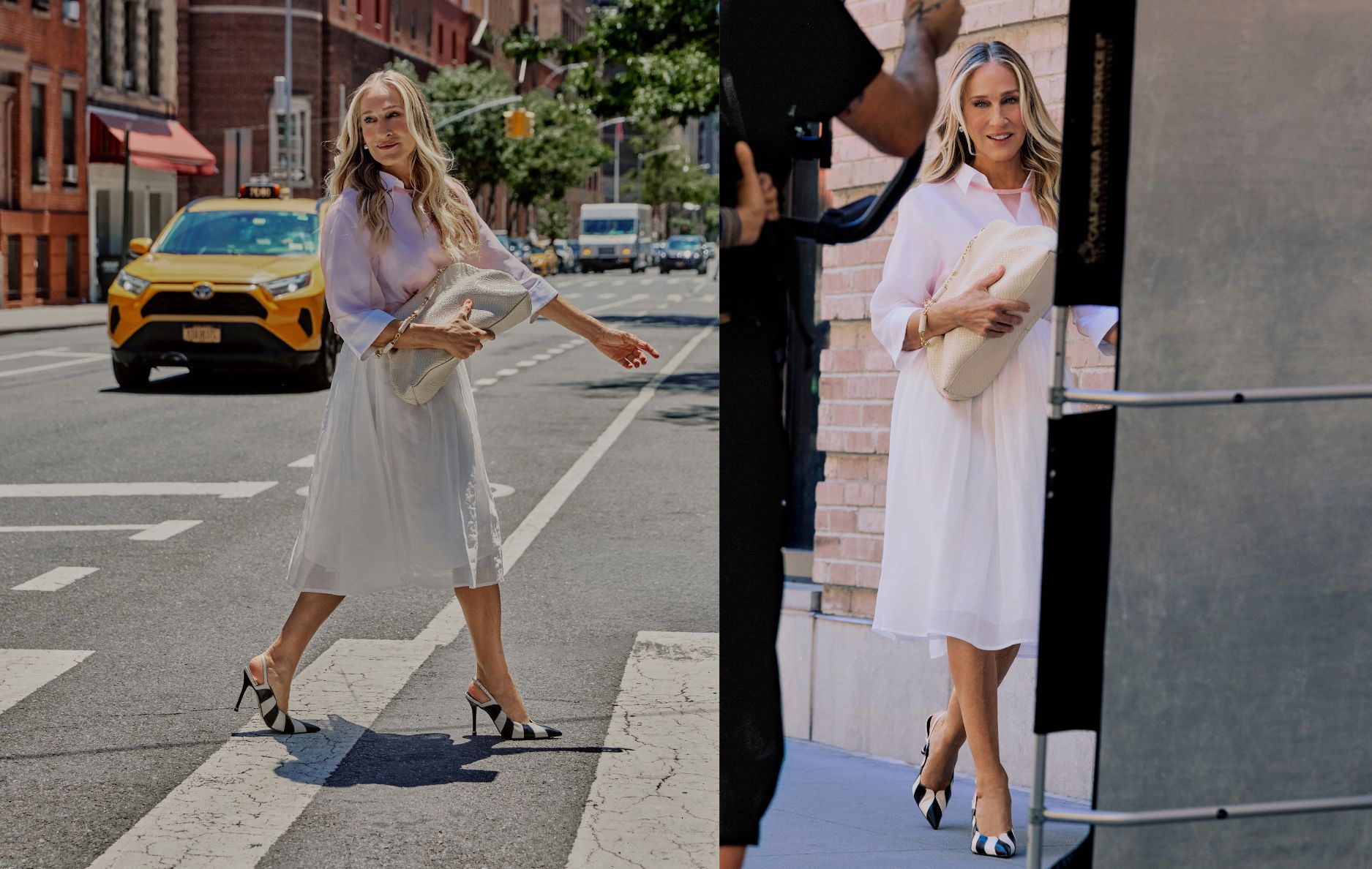 Os bastidores da nova campanha da Arezzo com Sarah Jessica Parker foram revelados e aumentaram a expectativa para a estreia da microssérie em agosto - Créditos: Luiza Ferraz