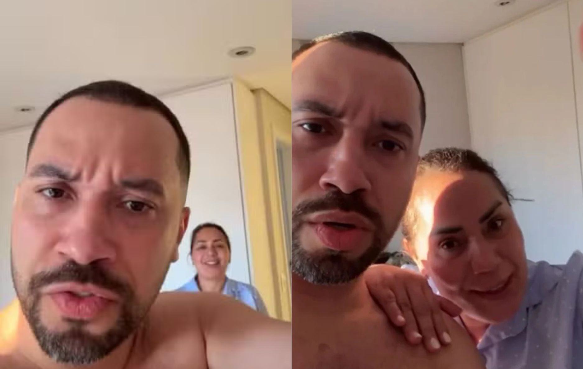 Gil do Vigor desabafou após a mãe, Jacira Santana, relatar um constrangimento durante uma compra em um mercado.