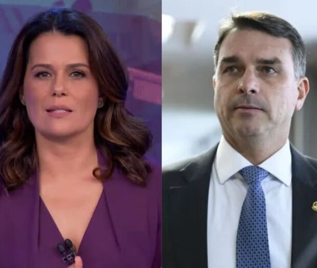 Adriana Araújo confrontou Flávio Bolsonaro durante sabatina na Band