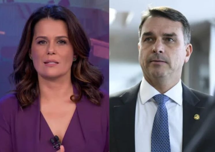 Adriana Araújo confrontou Flávio Bolsonaro durante sabatina na Band