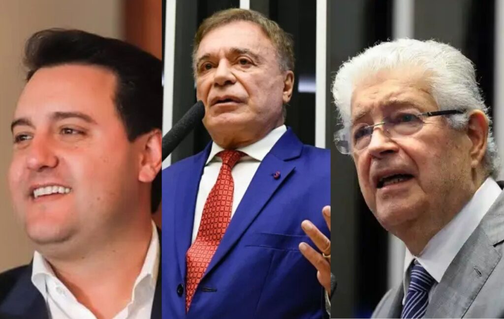 Ratinho Junior, Álvaro Dias e Roberto Requião: três nomes que marcaram a sucessão política no Paraná.