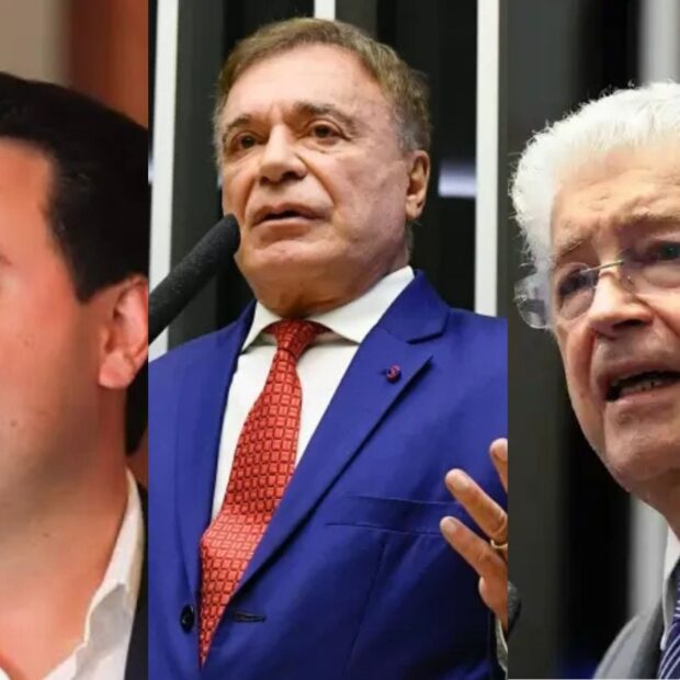 Ratinho Junior, Álvaro Dias e Roberto Requião: três nomes que marcaram a sucessão política no Paraná.