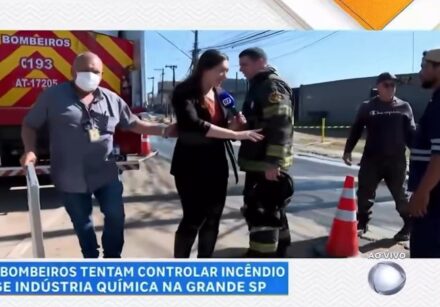 Paola Vianna, repórter da Record, caiu em um bueiro durante entrada ao vivo no Hoje em Dia