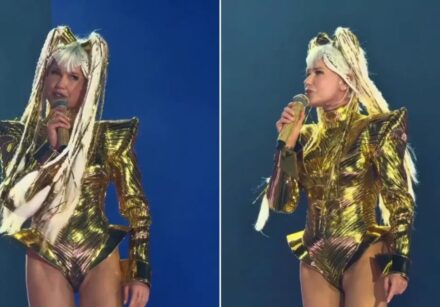Xuxa voltou a ser alvo de comentários por causa dos figurinos cavados usados na turnê O Último Voo da Nave