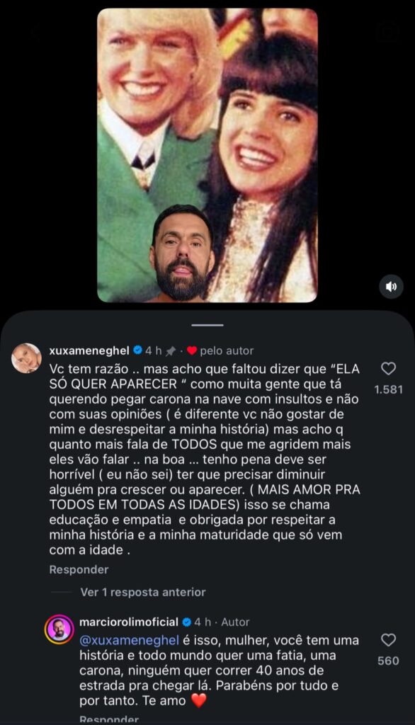 A troca de indiretas entre Xuxa e Mara Maravilha ganhou um novo capítulo após a repercussão da turnê O Último Voo da Nave.
Créditos: Reprodução/Instagram