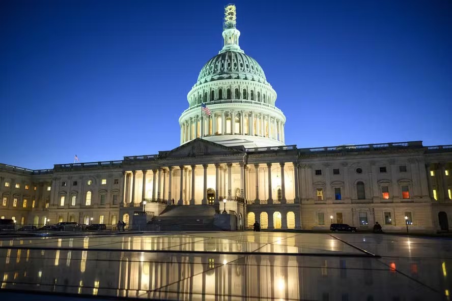 109136108 files the us capitol is seen at dusk in washington dc on october 12 2023 the republica