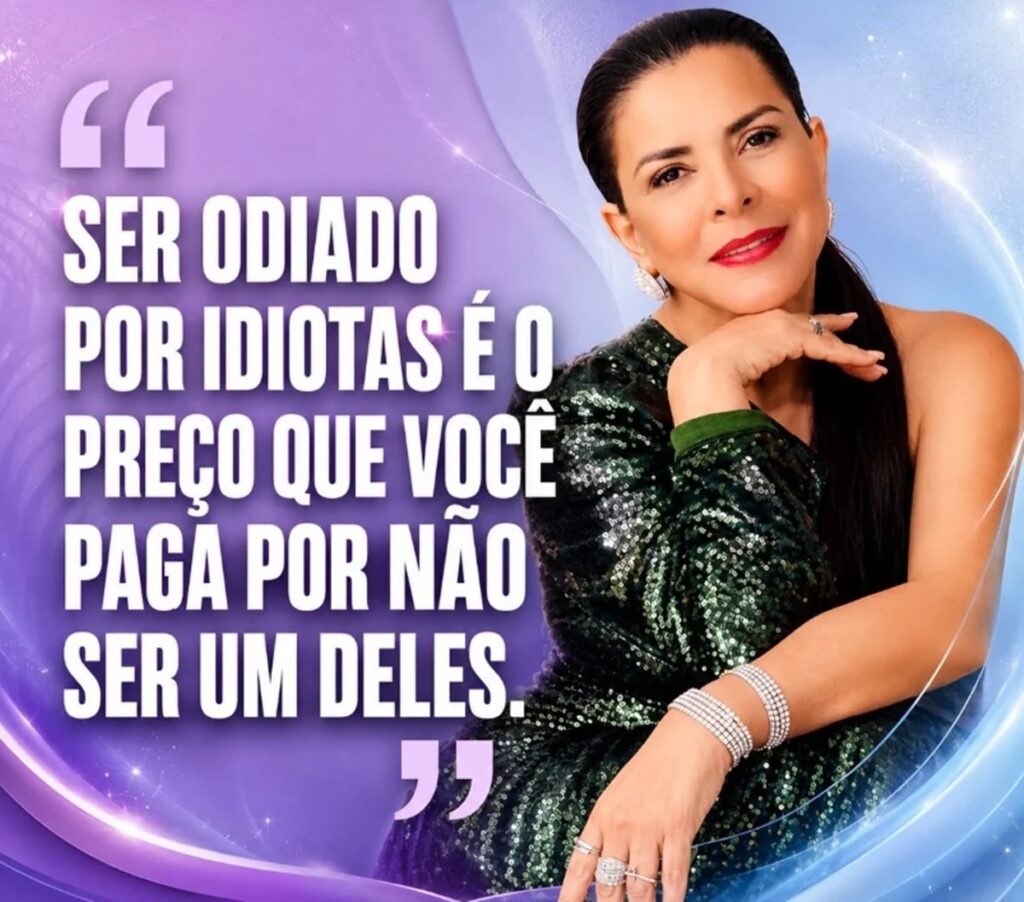Apresentadora publicou frase sobre ser “odiada por idiotas” e citou “Xuxu” na legenda
