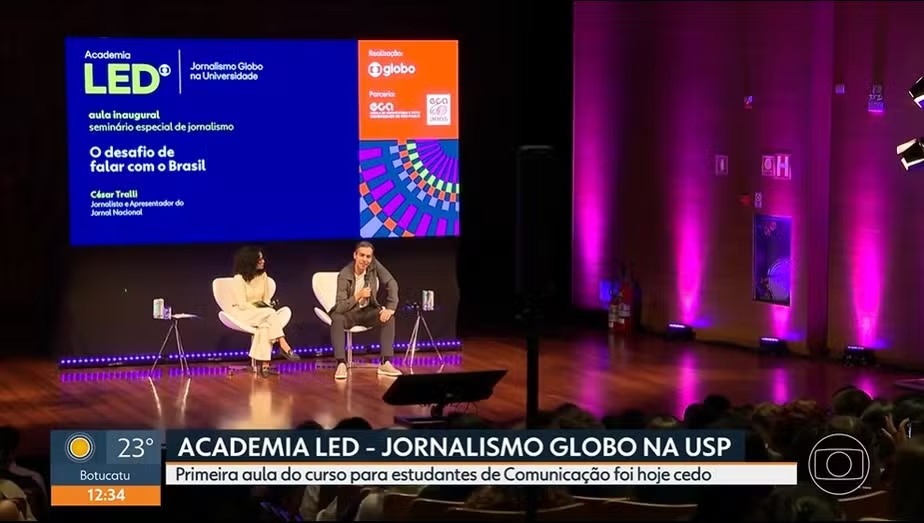  Ana Maria foi homenageada na Academia LED, projeto da Globo em parceria com a USP