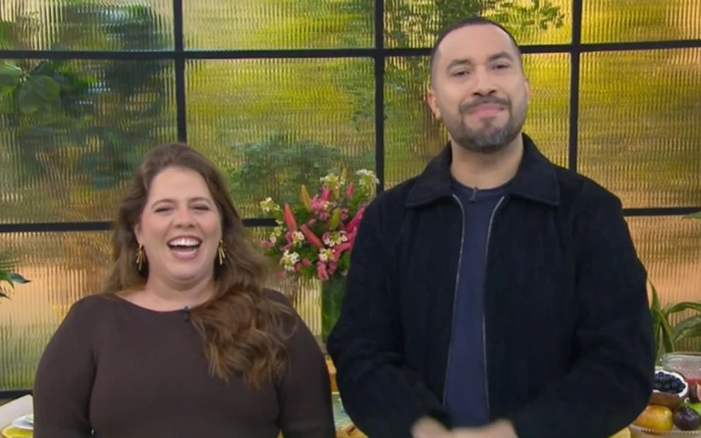  Tati Machado e Gil do Vigor comandaram o Mais Você durante ausência da apresentadora
