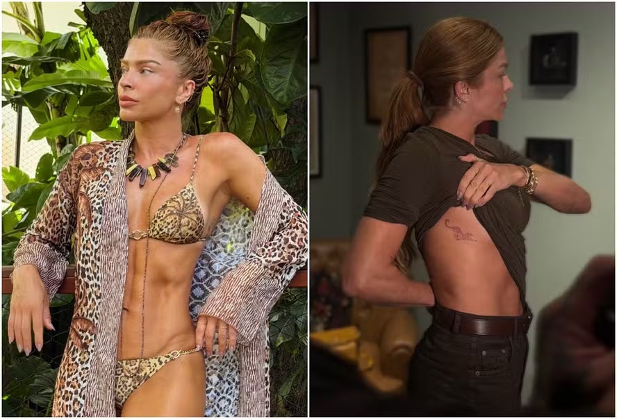 Selvagem e escondidinha: Grazi Massafera faz tatuagem de onça perto do seio e atiça web
_Atriz revelou que saiu do estúdio com duas tattoos novas, entrou na vibe animal print e arrancou elogios da tatuadora responsável pelo desenho delicado nas costelas_
Grazi Massafera mostrou uma nova tatuagem feita na região das costelas, próxima ao seio. A atriz, de 44 anos, revelou que aproveitou a ida ao estúdio para fazer não apenas uma, mas duas tattoos, depois de já ter exibido um desenho no antebraço esquerdo.
Eu estava no voo de volta para o Rio, com o cabelo preso por uma piranha que já pedia demissão e a pele brilhando de cansaço internacional, quando apareceu Grazi em modo felina discreta. Abri a foto e entendi: a mulher saiu do estúdio com uma onça perto do seio e uma tigresa no antebraço. Tem gente que faz terapia, tem gente que muda o cabelo, Grazi resolveu montar um safari particular na pele.
A tatuagem mais comentada é uma onça-pintada se espreguiçando, feita com traços finos e delicados na região das costelas. Ao mostrar o resultado, Grazi brincou: “Pois é... foram duas”.
A responsável pelo desenho é a tatuadora Honey, que não escondeu a emoção de tatuar a atriz. “Senhoras e senhores, aqui eu atingi o ápice como artista, que privilégio viver isso”, declarou nas redes sociais.
Honey também falou sobre a inspiração do trabalho e relacionou o desenho à mistura de força e delicadeza. “Alguns trabalhos carregam uma história antes mesmo de tomarem forma. Entre força e delicadeza, existe um momento de presença. Da potência que não precisa ser provada, só sentida”, escreveu.
Grazi aprovou sem mistério: “Eu amei”.
E tem contexto, meus amores. A atriz, que brilhou recentemente como a vilã Arminda em Três Graças, viajou para a Chapada dos Veadeiros após o fim da novela e apareceu nas redes com looks de oncinha e animal print. Ou seja, a fase selvagem não nasceu do nada. Ela já vinha miando baixinho no feed.
Além da onça nas costelas, Grazi também fez uma tigresa dentro de um triângulo no antebraço esquerdo. A artista já tinha outras tatuagens discretas, como uma estrela e um coração pequenos nos braços, perto das axilas.
Da minha poltrona, já desejando banho, hidratante e uma cama que não tenha cinto de segurança, achei tudo muito coerente. Grazi não anunciou fase nova com textão, não fez manifesto, não abriu caixinha. Só colocou uma onça escondidinha perto do seio e deixou a internet fazer o resto. E fez.