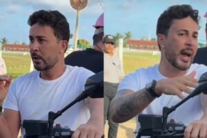 Carlinhos Maia perdeu a paciência com fãs que se concentravam diariamente na porta de seu rancho em São Miguel dos Milagres.