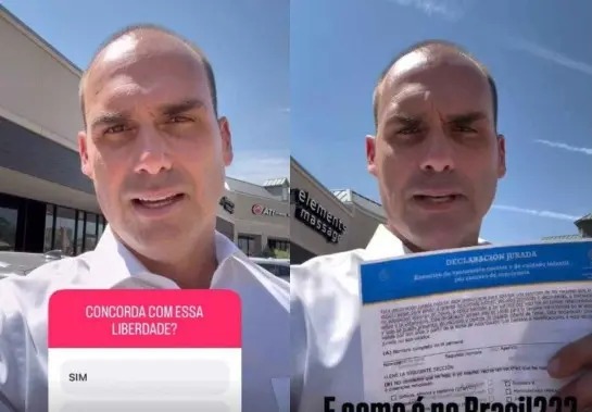 Ex-deputado exibiu suposto documento juramentado feito no Texas
