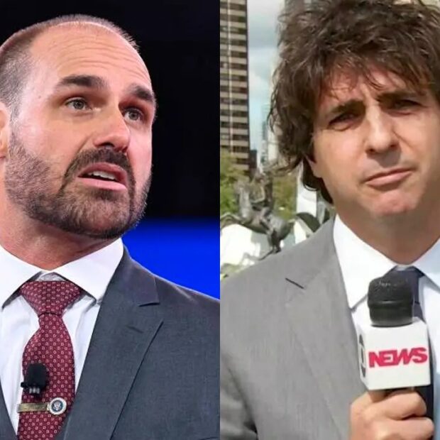 Eduardo Bolsonaro rebateu Guga Chacra após comentário sobre vacinas e Green Card
