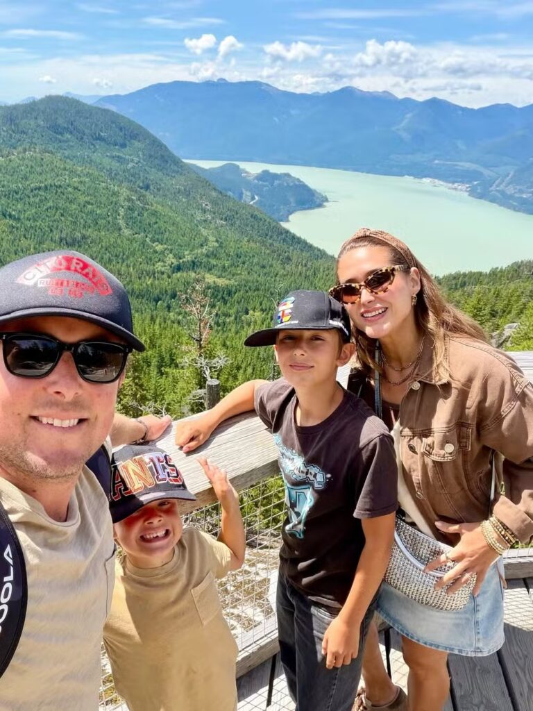 Fernanda celebrou nova fase em viagem com a família no Canadá