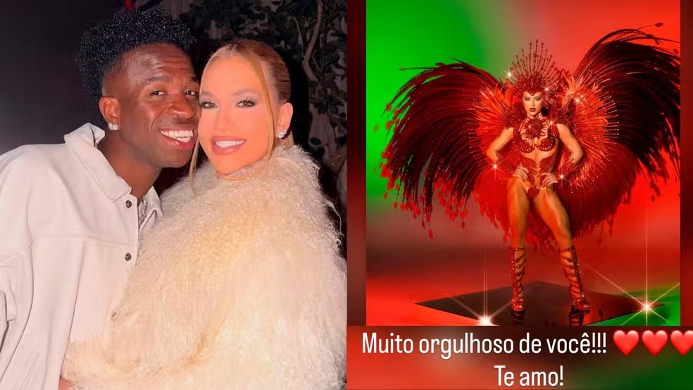 Vini Jr. apoiou Virginia após o anúncio da saída e chamou a namorada de “sempre a número 1”