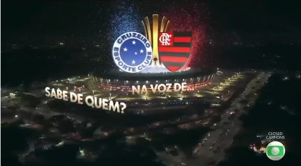 Globo exibiu mensagem de boas-vindas e relembrou bordão famoso de Luis Roberto