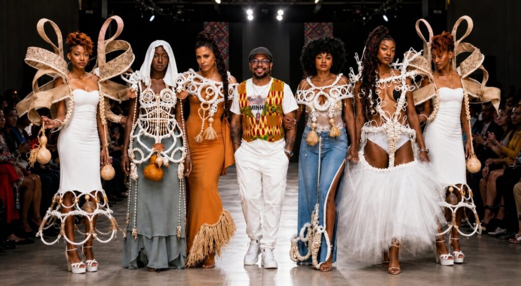 Estética afro cibernética do baiano Alex Fraga domina passarelas internacionais O estilista Alex Fraga projeta a grife Alleropeu globalmente ao unir ancestralidade baiana, técnicas artesanais e inovação futurista A ascensão do design autoral brasileiro nos principais circuitos de moda globais reflete um movimento de valorização de narrativas identitárias e inovação costumeira. No centro dessa expansão, o designer baiano Alex Fraga, fundador e diretor criativo da marca Alleropeu, consolida sua presença no mercado internacional ao introduzir o conceito de estética afro cibernética nas passarelas europeias e norte-americanas. Nascido no bairro de São Cristóvão, em Salvador, o estilista iniciou sua trajetória no exterior por Portugal e alcançou reconhecimento ao projetar a riqueza cultural da Bahia em coleções escultóricas de alta complexidade manual.