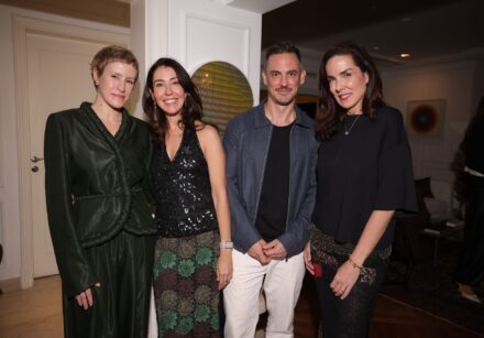 Olivia Merquior, diretora executiva do Conselho Brasileiro de Moda, Adriana Pereira e Kerry Murphy, cofundadores da The Fabricant, e Ana Isabel de Carvalho Pinto, fundadora da Visionary Brazil | Créditos André Ligeiro
