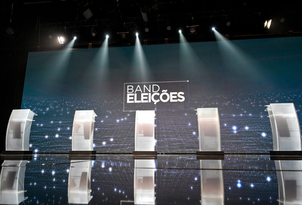 Band promove primeiro debate presidencial das eleições em pool com Cultura, Gazeta Jovem Pan e Estadão. Crédito: Renato Pizzutto/Band