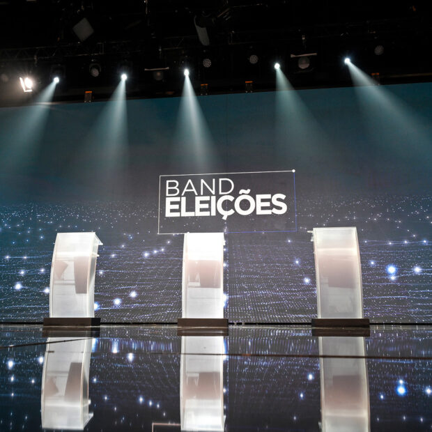 Band promove primeiro debate presidencial das eleições em pool com Cultura, Gazeta Jovem Pan e Estadão. Crédito: Renato Pizzutto/Band
