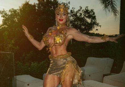 Juju Salimeni virou She-Ra em versão dourada para celebrar os 52 anos da Barroca Zona Sul.