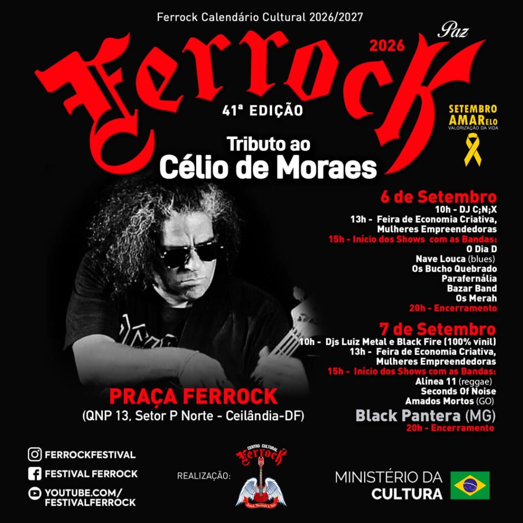Do Rock in Rio para Ceilândia: Black Pantera encerra um dos festivais mais tradicionais do Distrito Federal sem cobrança de ingresso.