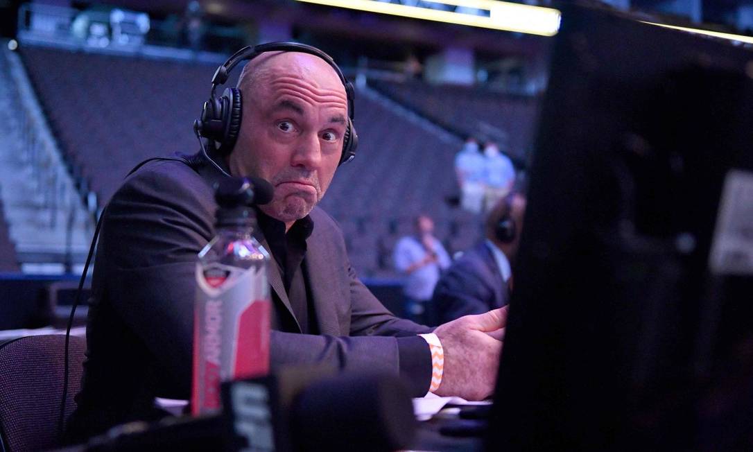 97335152 files in this file photo taken on may 9 2020 joe rogan reacts during ufc 249 at vystar