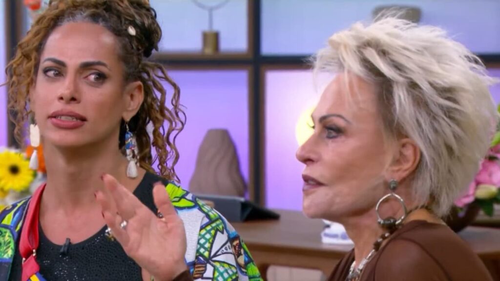 Ana Maria acolheu Raquel no programa e afirmou: “Você é muito bem-vinda”