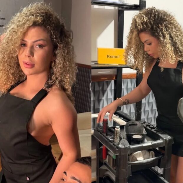Daniella Motta abriu vaga para assistente em barbearia nudista com salário fixo de R$ 10 mil
