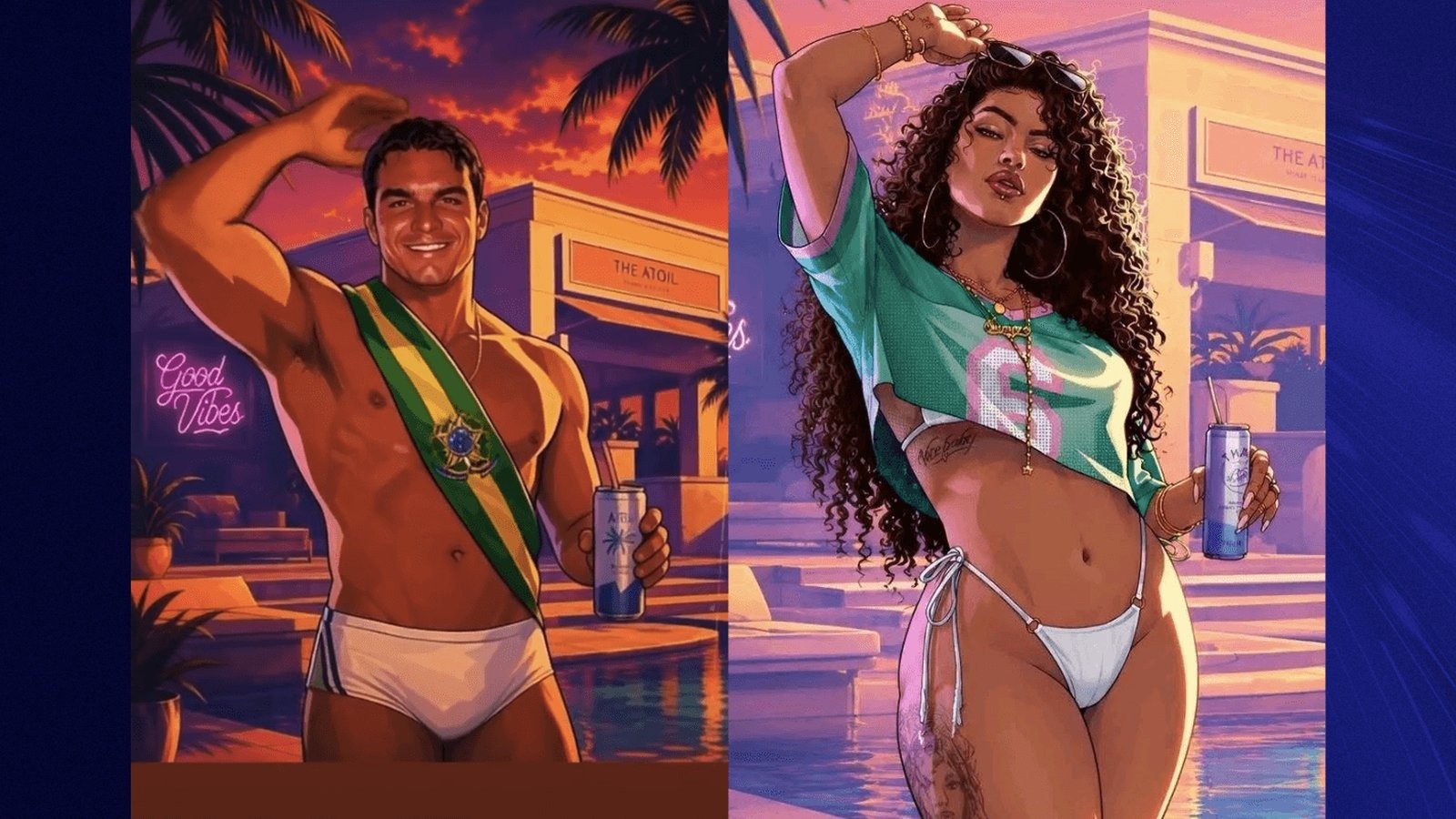 Internautas compararam o vídeo de Flávio Bolsonaro a imagens promocionais de GTA 6, da Rockstar Games