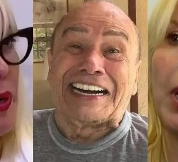 Stênio Garcia ao lado das filhas Gaya e Cássia Piovesan