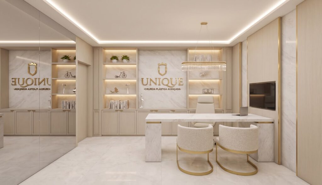 Sala do Dr. André de Oliveira, fundador da unidade da Unique nos Jardins (Divulgação/Pessoal).