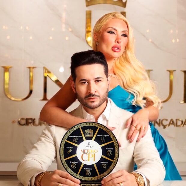 Dr. André de Oliveira e Bruna Guimarães, fundadores da Unique, na nova unidade da marca em São Paulo (Divulgação/Pessoal).