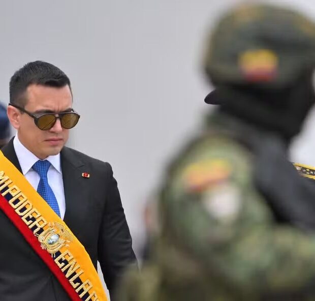 112833407 ecuadors president daniel noboa attends a ceremony marking the 105th anniversary of the f