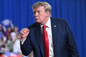 us president donald trump speaks during a campaign rally for us senator darline graham