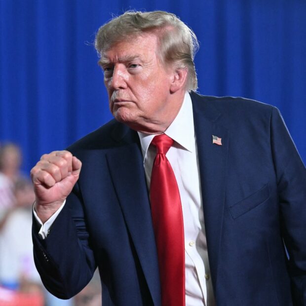 us president donald trump speaks during a campaign rally for us senator darline graham